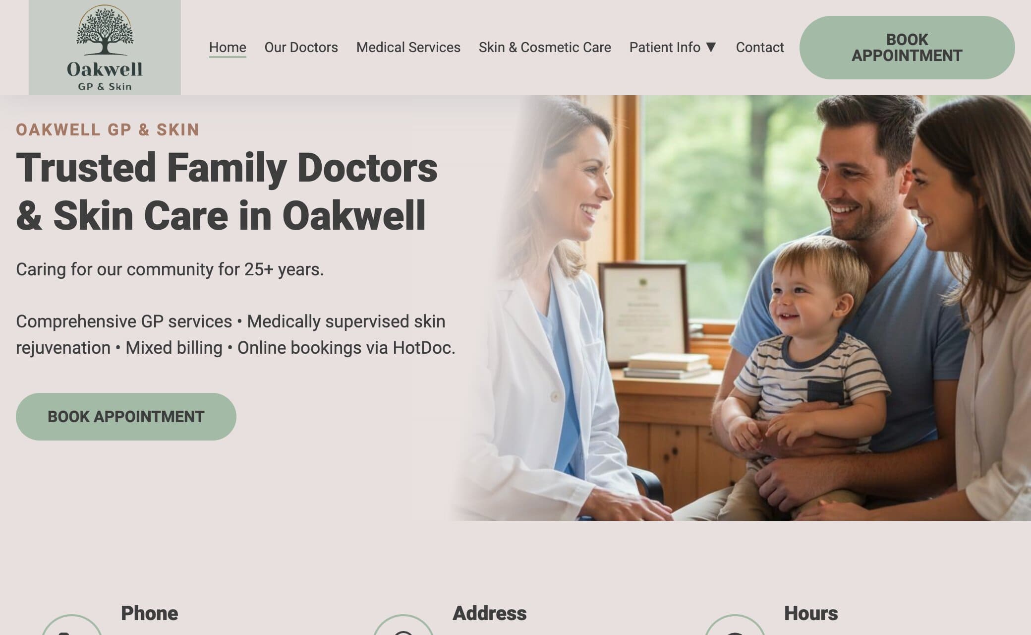 medical clinic website design Melbourne - Oakwell GP